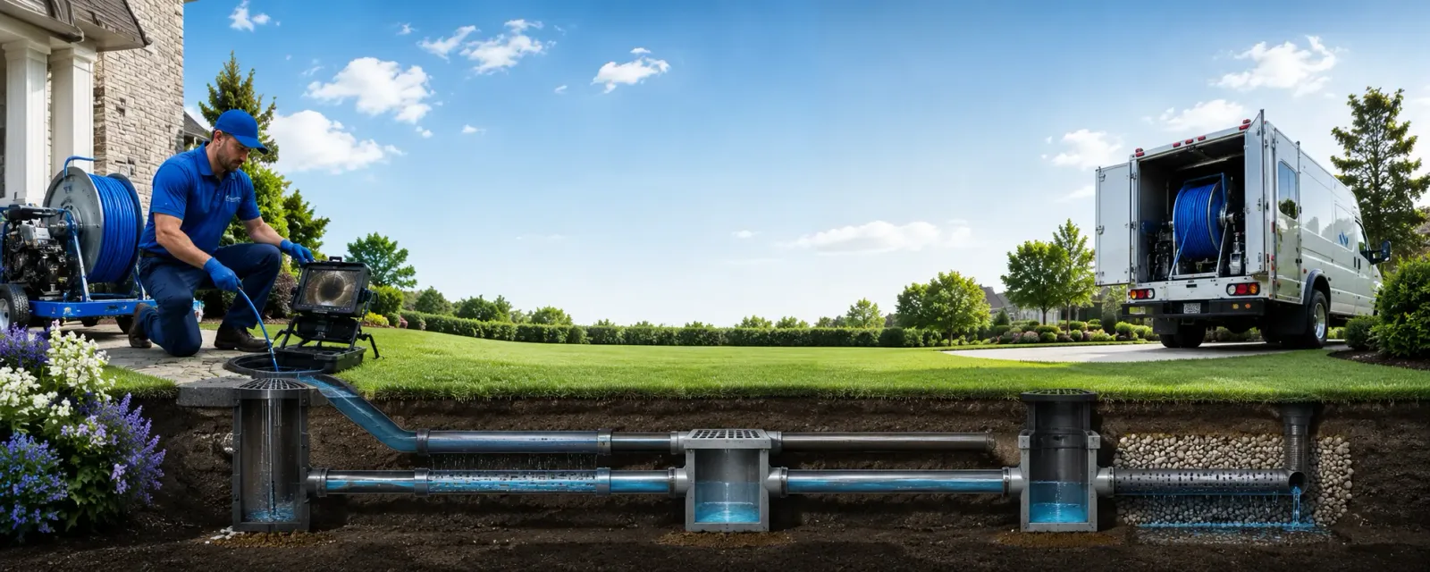 Outdoor drain cleaning information for Comstock, WI